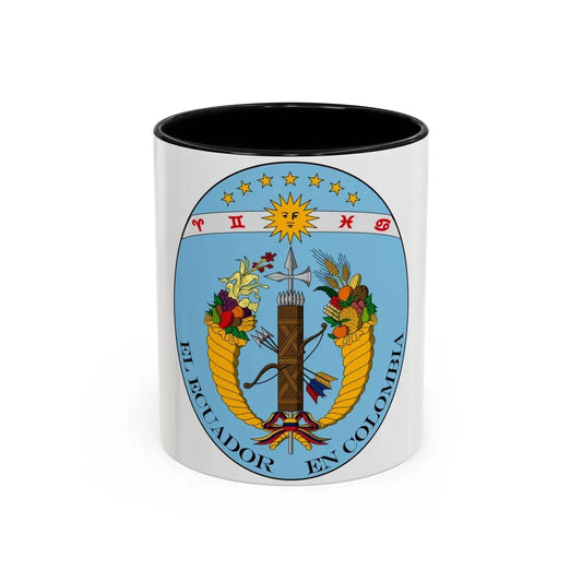 Coat of arms of Ecuador (1830) - Accent Coffee Mug 11oz Black - Go Mug Yourself