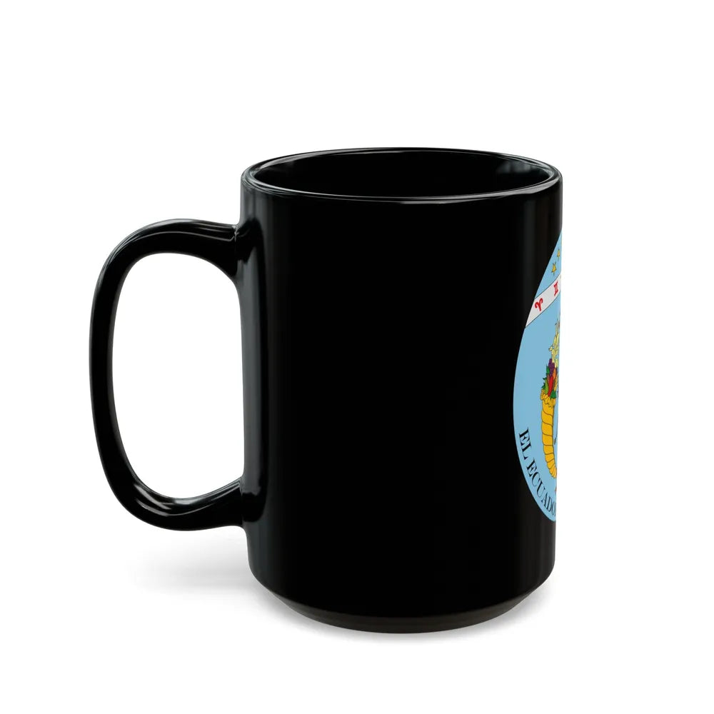 Coat of arms of Ecuador (1830) - Black Coffee Mug-Go Mug Yourself