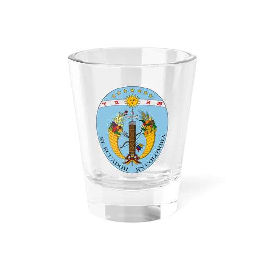 Coat of arms of Ecuador 1830 (Ecuador) (Coat of Arms) Shot Glass 1.5oz 1.5oz - Go Mug Yourself