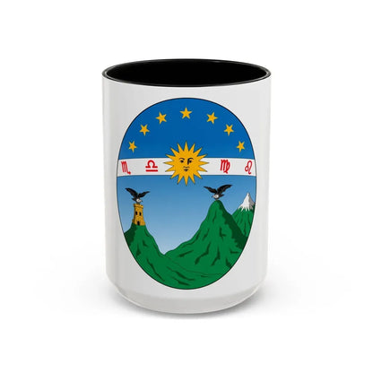 Coat of arms of Ecuador (1835) - Accent Coffee Mug 15oz Black - Go Mug Yourself