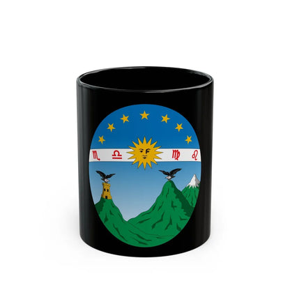 Coat of arms of Ecuador (1835) - Black Coffee Mug-11oz-Go Mug Yourself