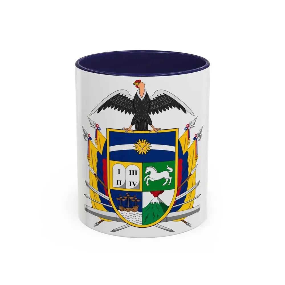 Coat of arms of Ecuador (1843) - Accent Coffee Mug 11oz Navy - Go Mug Yourself