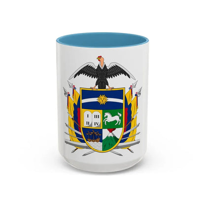 Coat of arms of Ecuador (1843) - Accent Coffee Mug 15oz Light Blue - Go Mug Yourself