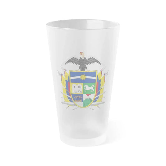 Coat of arms of Ecuador (1843) - Frosted Pint Glass 16oz Default Title - Go Mug Yourself