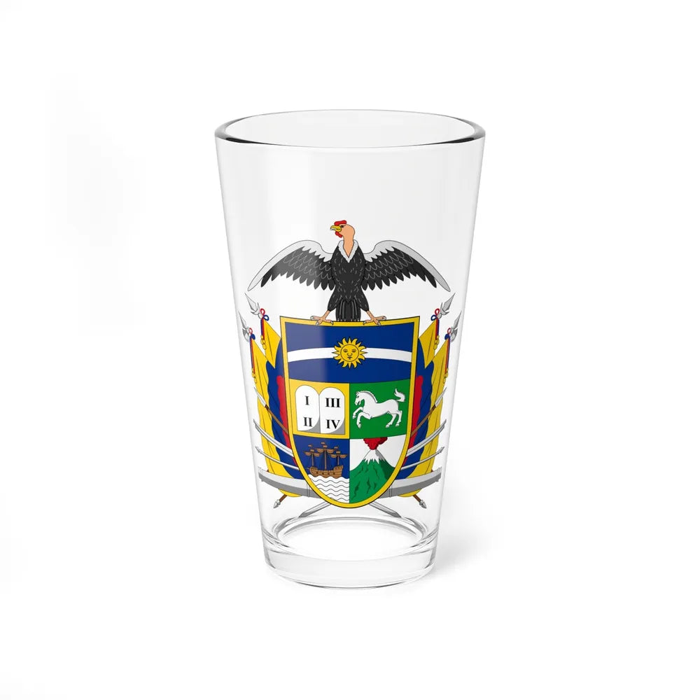 Coat of arms of Ecuador (1843) - Pint Glass 16oz-16oz-Go Mug Yourself