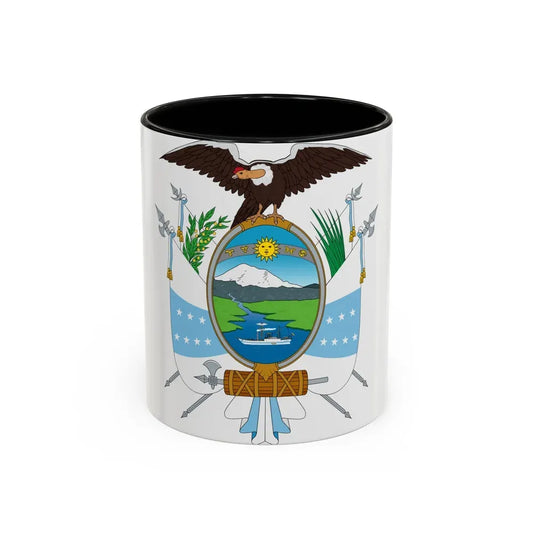 Coat of arms of Ecuador (1845) - Accent Coffee Mug 11oz Black - Go Mug Yourself