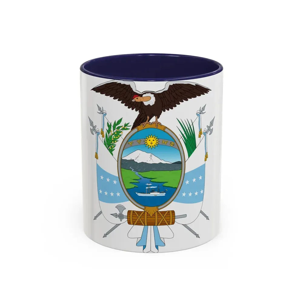 Coat of arms of Ecuador (1845) - Accent Coffee Mug 11oz Navy - Go Mug Yourself