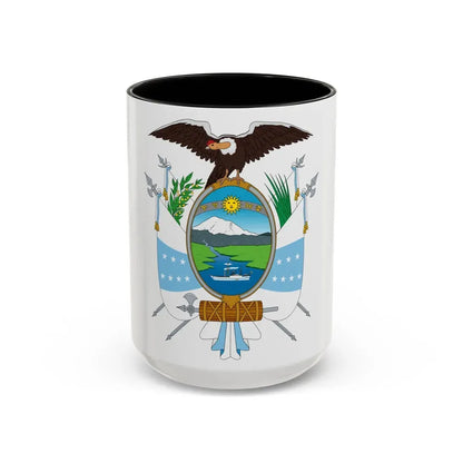 Coat of arms of Ecuador (1845) - Accent Coffee Mug 15oz Black - Go Mug Yourself