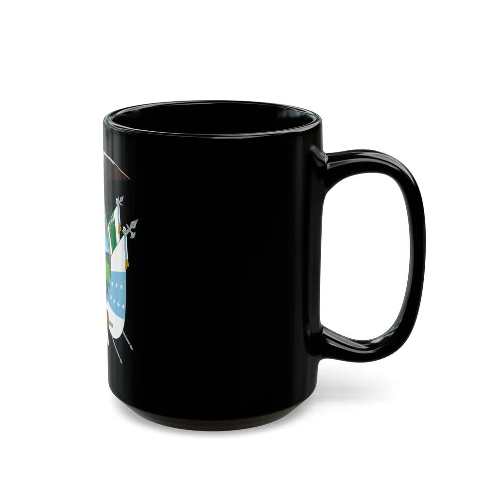 Coat of arms of Ecuador (1845) - Black Coffee Mug-Go Mug Yourself