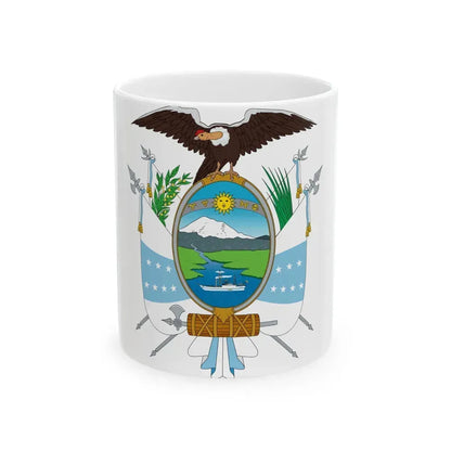 Coat of arms of Ecuador (1845) - White Coffee Mug 11oz - Go Mug Yourself
