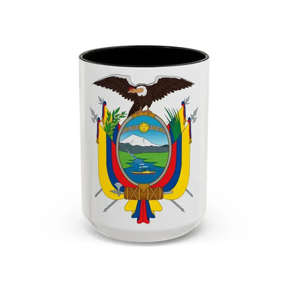Coat of arms of Ecuador - Accent Coffee Mug 15oz Black - Go Mug Yourself