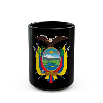 Coat of arms of Ecuador - Black Coffee Mug-15oz-Go Mug Yourself