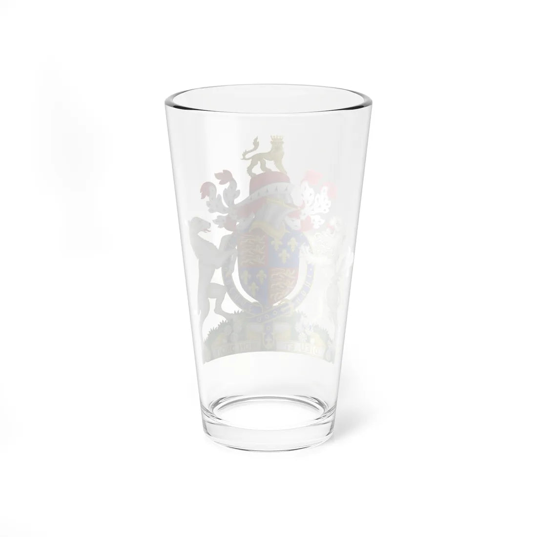 Coat of Arms of Edward V of England 1483 Variant 1 with Motto (England) (Coat of Arms) Pint Glass 16oz - Go Mug Yourself