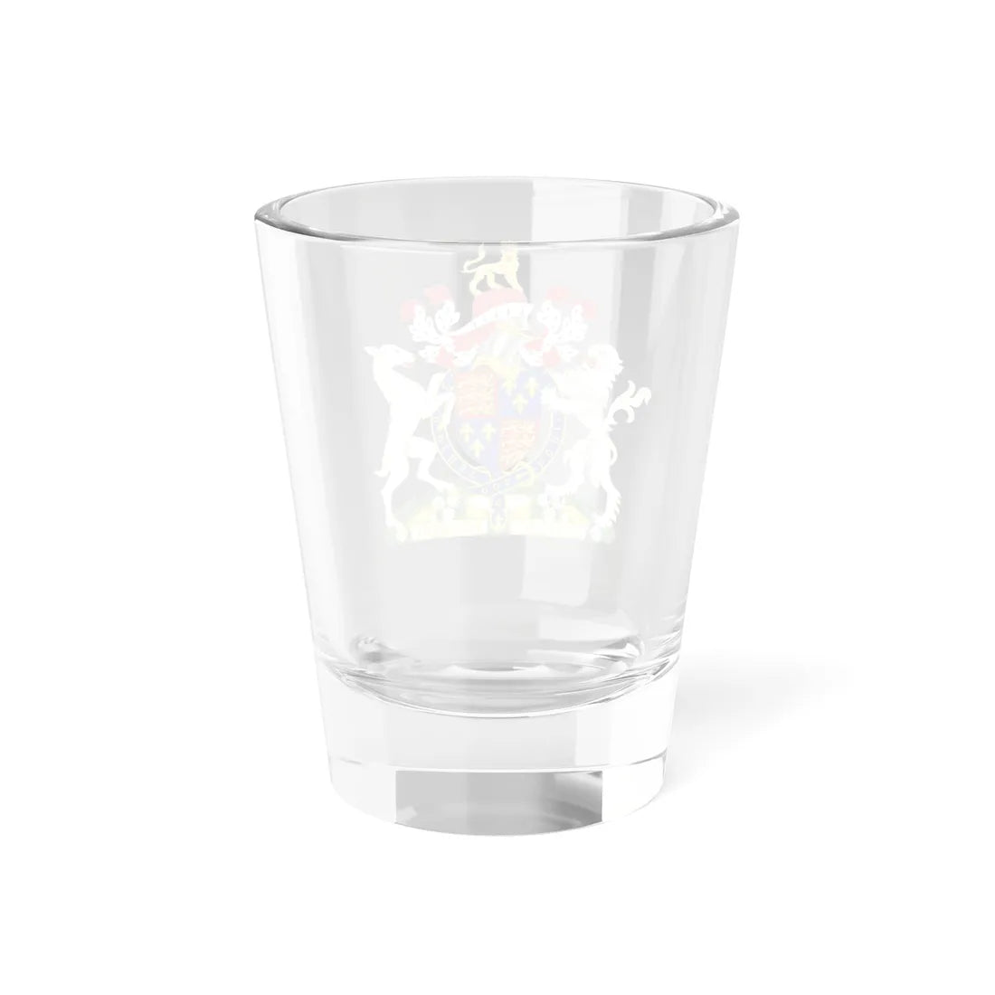 Coat of Arms of Edward V of England 1483 Variant 1 with Motto (England) (Coat of Arms) Shot Glass 1.5oz - Go Mug Yourself