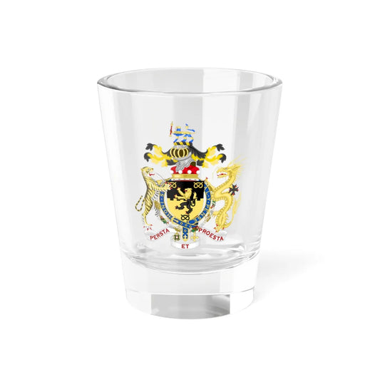 Coat of Arms of Edwin Baron Bramall (United Kingdom) (Coat of Arms) Shot Glass 1.5oz 1.5oz - Go Mug Yourself