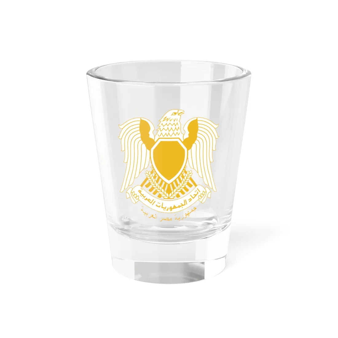 Coat of arms of Egypt 1972-1984 (Egypt) (Coat of Arms) Shot Glass 1.5oz 1.5oz - Go Mug Yourself