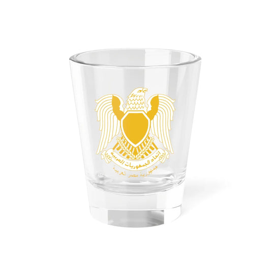 Coat of arms of Egypt 1972-1984 (Egypt) (Coat of Arms) Shot Glass 1.5oz 1.5oz - Go Mug Yourself