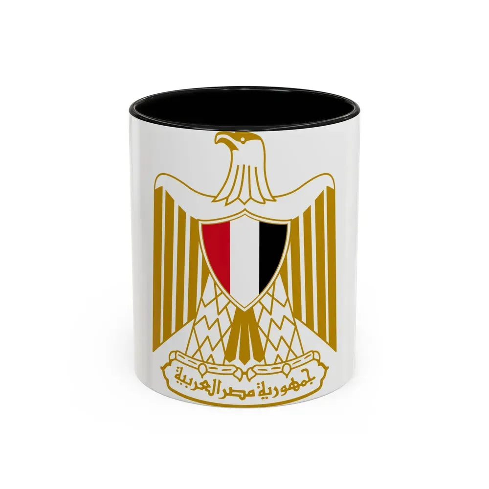 Coat of arms of Egypt (Official) - Accent Coffee Mug 11oz Black - Go Mug Yourself