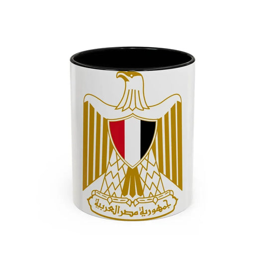 Coat of arms of Egypt (Official) - Accent Coffee Mug 11oz Black - Go Mug Yourself