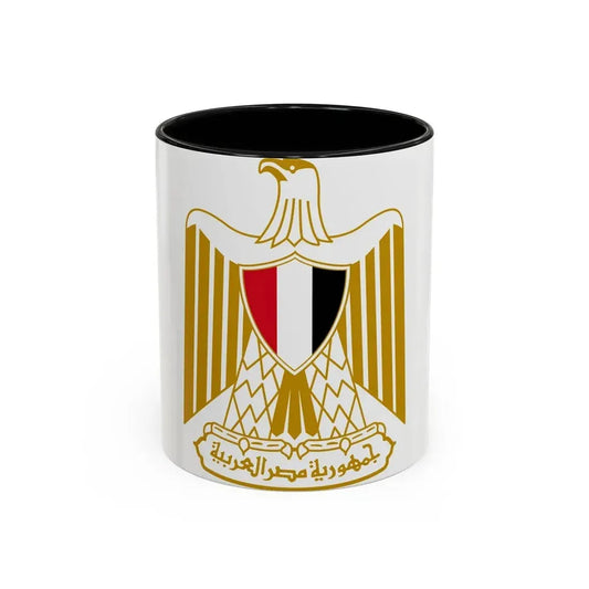 Coat of arms of Egypt (Official) - Accent Coffee Mug 11oz Black - Go Mug Yourself