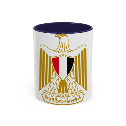 Coat of arms of Egypt (Official) - Accent Coffee Mug 11oz Navy - Go Mug Yourself
