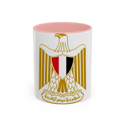 Coat of arms of Egypt (Official) - Accent Coffee Mug 11oz Pink - Go Mug Yourself