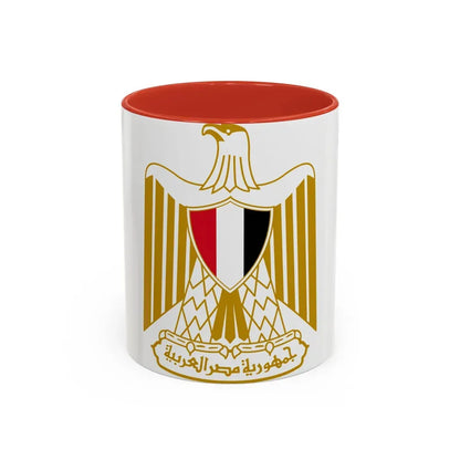 Coat of arms of Egypt (Official) - Accent Coffee Mug 11oz Red - Go Mug Yourself