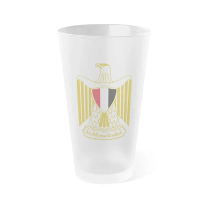 Coat of arms of Egypt (Official) - Frosted Pint Glass 16oz Default Title - Go Mug Yourself