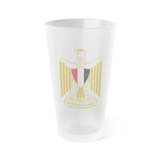 Coat of arms of Egypt (Official) - Frosted Pint Glass 16oz Default Title - Go Mug Yourself