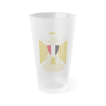 Coat of arms of Egypt (Official) - Frosted Pint Glass 16oz-Go Mug Yourself