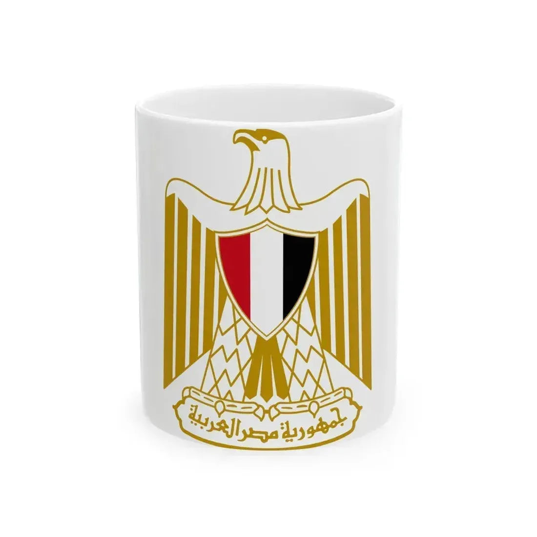 Coat of arms of Egypt (Official) - White Coffee Mug 11oz - Go Mug Yourself
