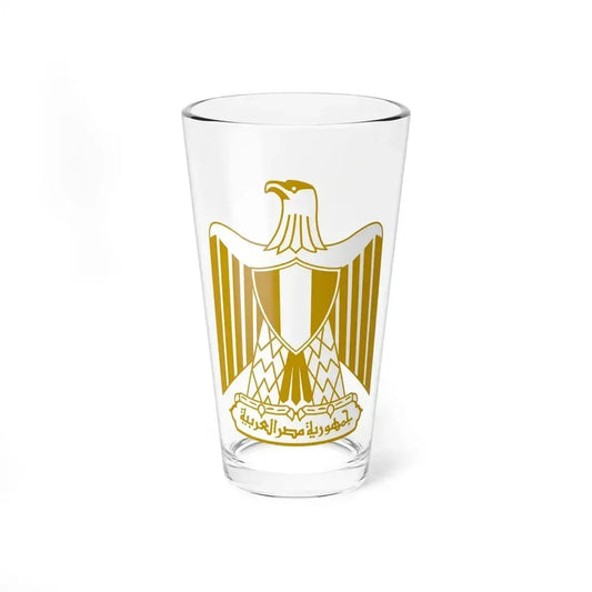 Coat of arms of Egypt (on flag) - Pint Glass 16oz 16oz - Go Mug Yourself