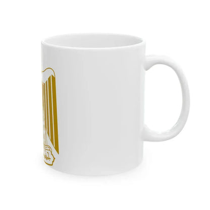 Coat of arms of Egypt (on flag) - White Coffee Mug - Go Mug Yourself