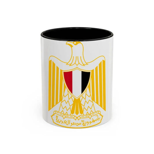 Coat of arms of Egypt (variant) - Accent Coffee Mug 11oz Black - Go Mug Yourself
