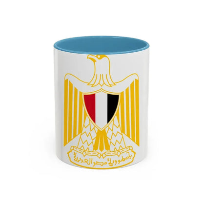 Coat of arms of Egypt (variant) - Accent Coffee Mug 11oz Light Blue - Go Mug Yourself