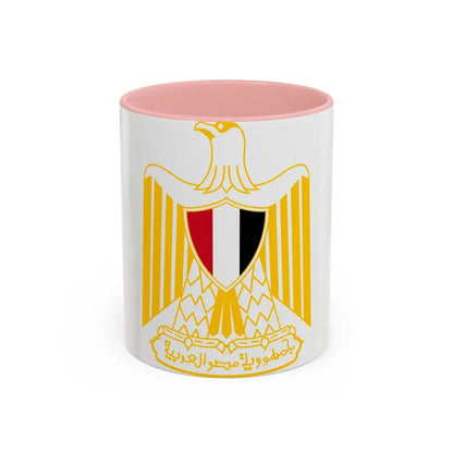 Coat of arms of Egypt (variant) - Accent Coffee Mug 11oz Pink - Go Mug Yourself