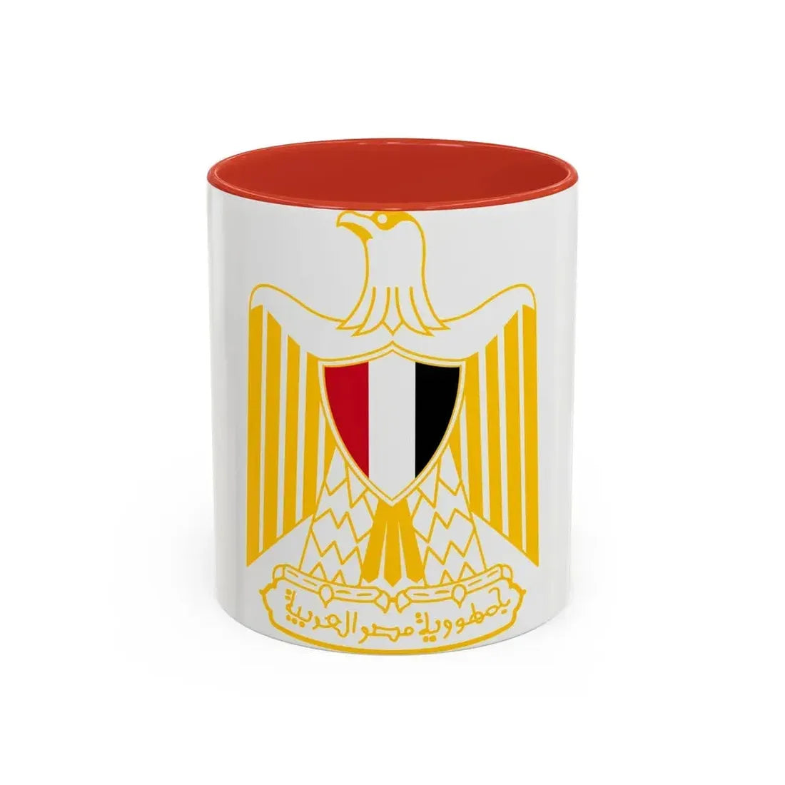 Coat of arms of Egypt (variant) - Accent Coffee Mug 11oz Red - Go Mug Yourself