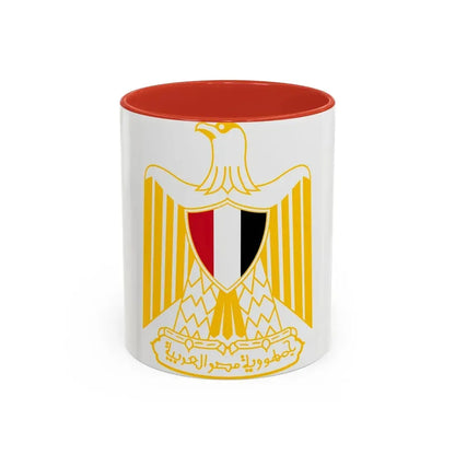 Coat of arms of Egypt (variant) - Accent Coffee Mug 11oz Red - Go Mug Yourself