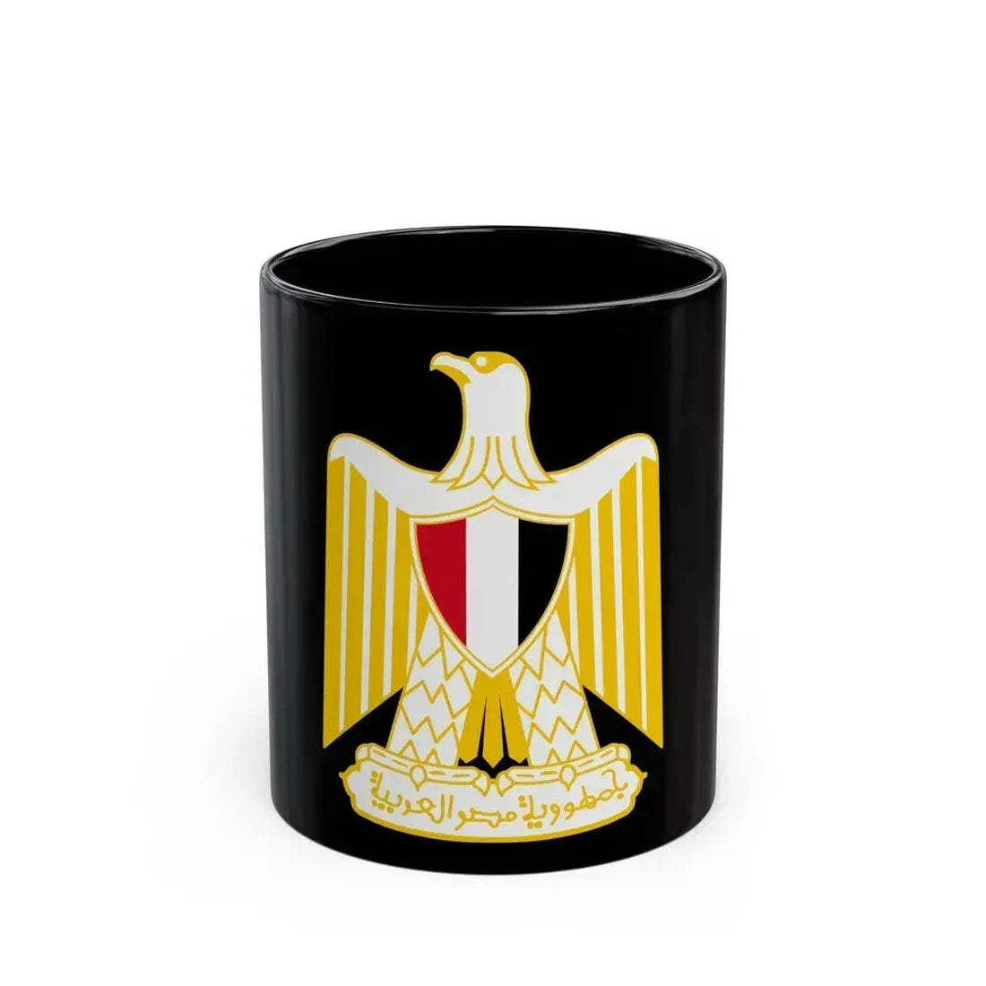 Coat of arms of Egypt (variant) - Black Coffee Mug 11oz - Go Mug Yourself
