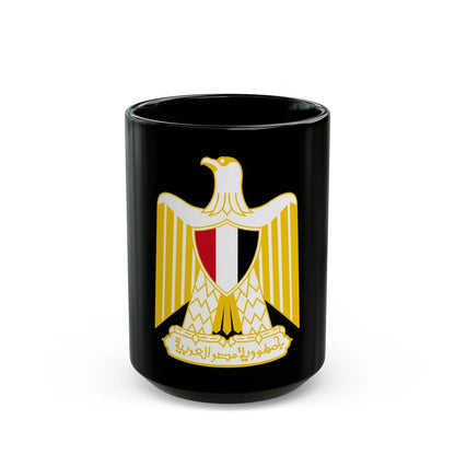 Coat of arms of Egypt (variant) - Black Coffee Mug-15oz-Go Mug Yourself