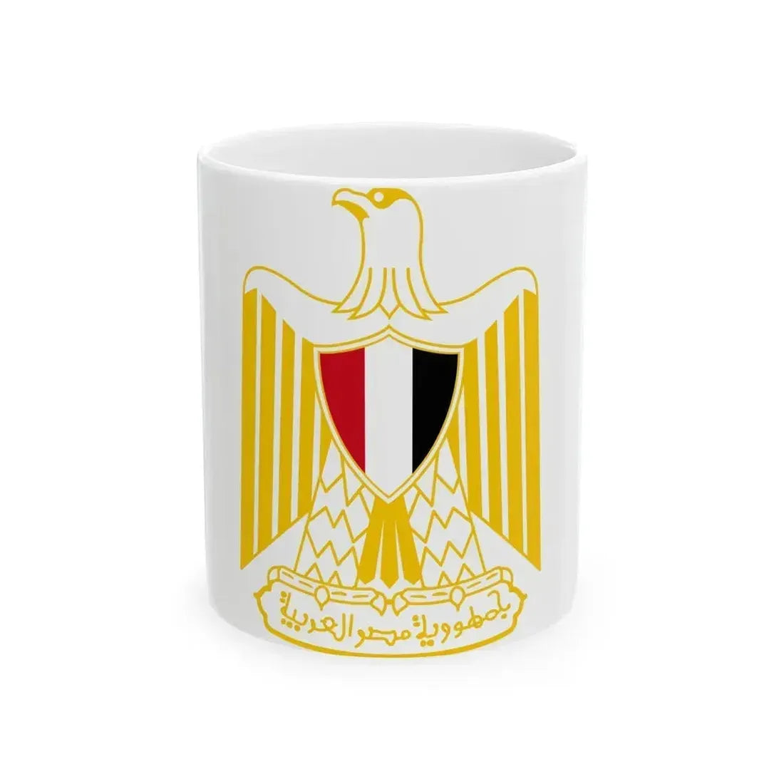 Coat of arms of Egypt (variant) - White Coffee Mug 11oz - Go Mug Yourself