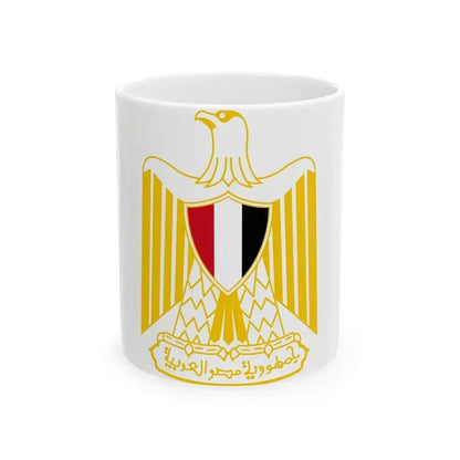 Coat of arms of Egypt (variant) - White Coffee Mug 11oz - Go Mug Yourself