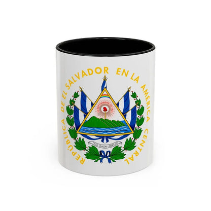 Coat of arms of El Salvador - Accent Coffee Mug 11oz Black - Go Mug Yourself