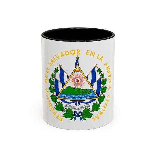 Coat of arms of El Salvador - Accent Coffee Mug 11oz Black - Go Mug Yourself