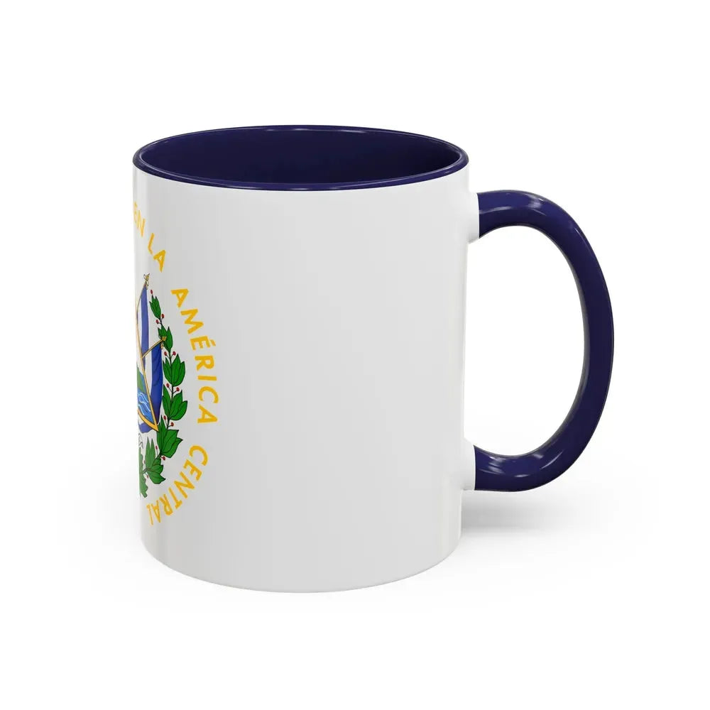 Coat of arms of El Salvador - Accent Coffee Mug - Go Mug Yourself