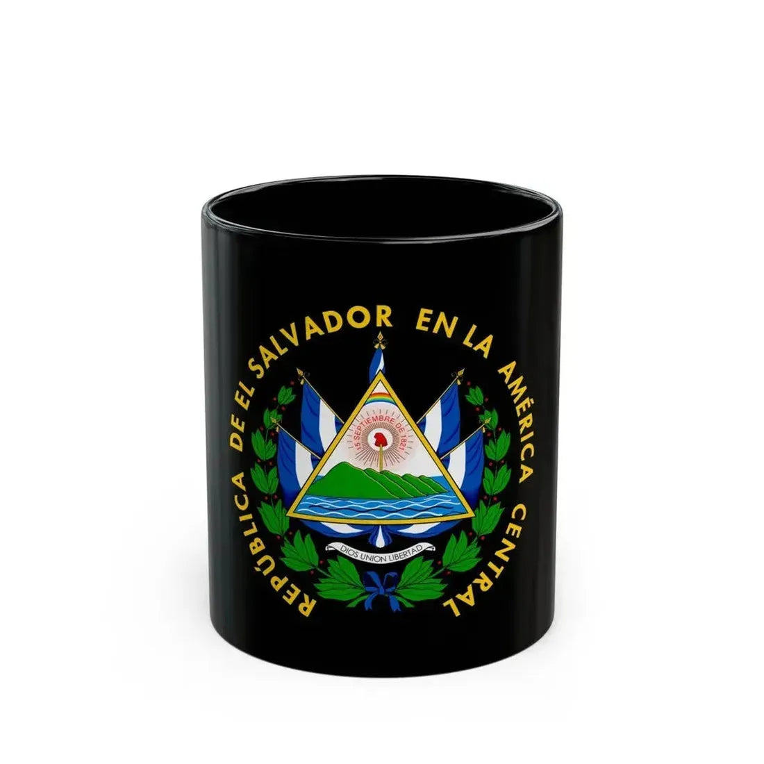 Coat of arms of El Salvador - Black Coffee Mug 11oz - Go Mug Yourself