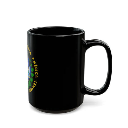 Coat of arms of El Salvador - Black Coffee Mug-Go Mug Yourself