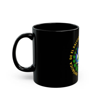 Coat of arms of El Salvador - Black Coffee Mug-Go Mug Yourself