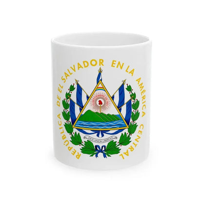 Coat of arms of El Salvador - White Coffee Mug 11oz - Go Mug Yourself