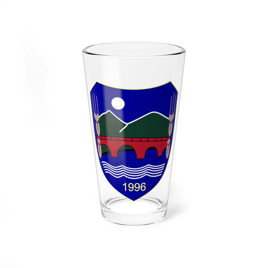 Coat of arms of Želino Municipality (North Macedonia) (Coat of Arms) Pint Glass 16oz 16oz - Go Mug Yourself